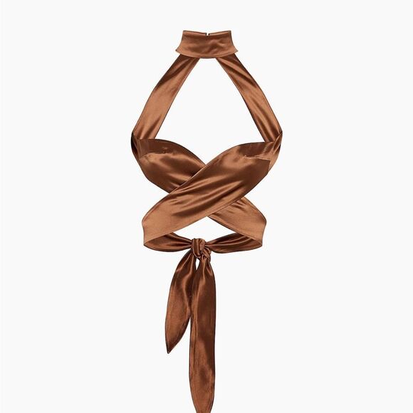 Retrofete Tops - Retrofête Ross Top in Cognac Brown